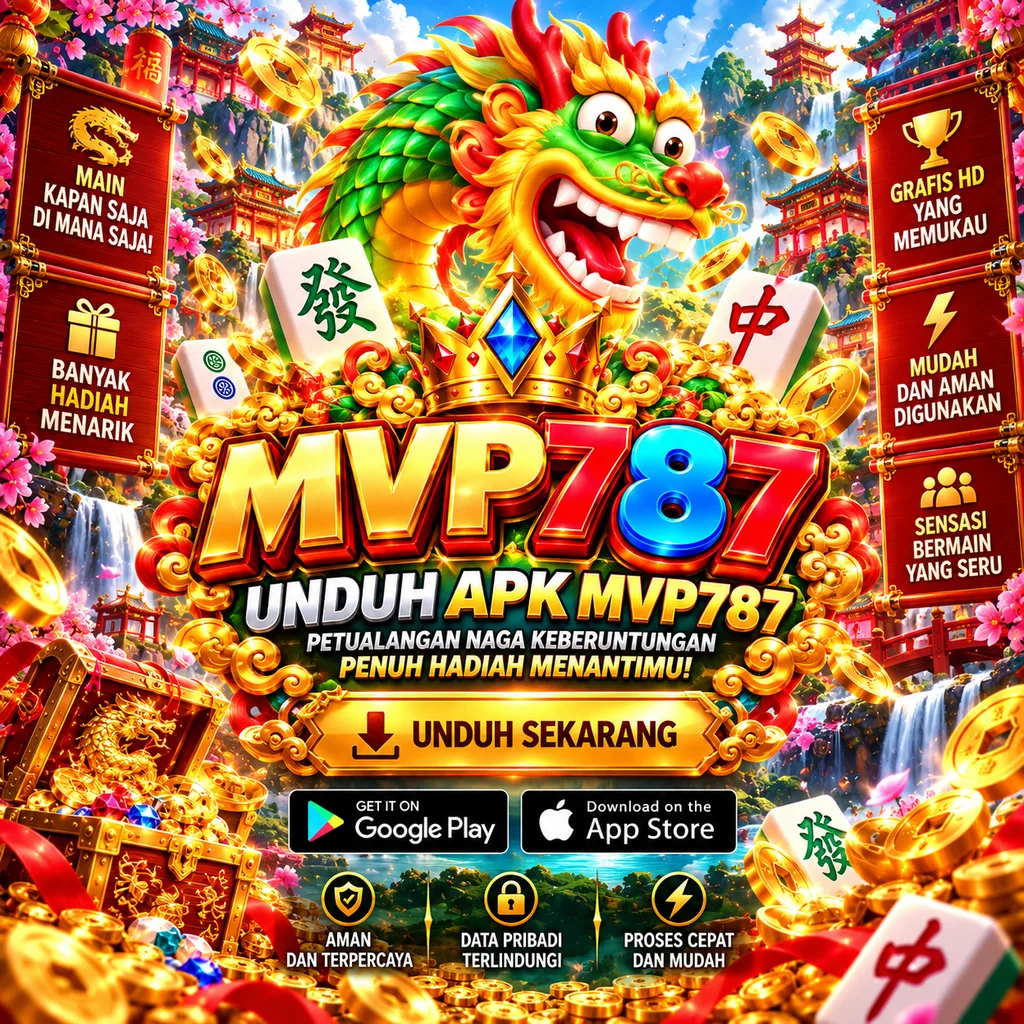 MVP787 APK Download dengan tema naga keberuntungan, mahjong, dan nuansa oriental penuh warna.